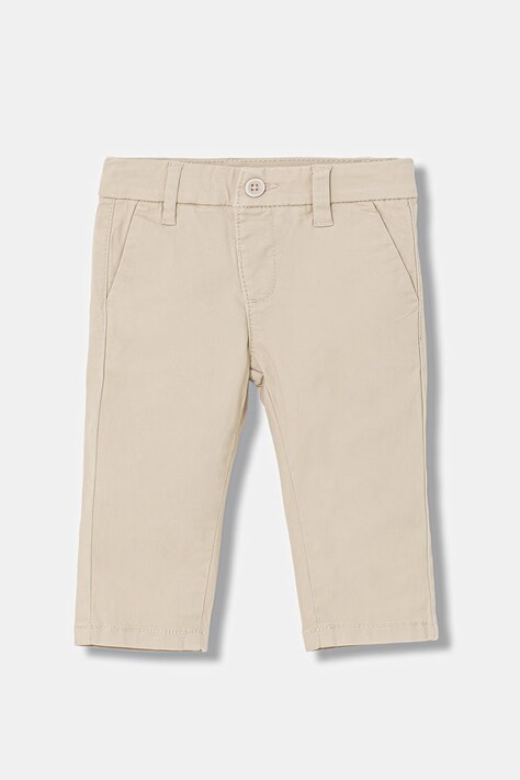 Mayoral spodnie dziecięce kolor beżowy gładkie 522