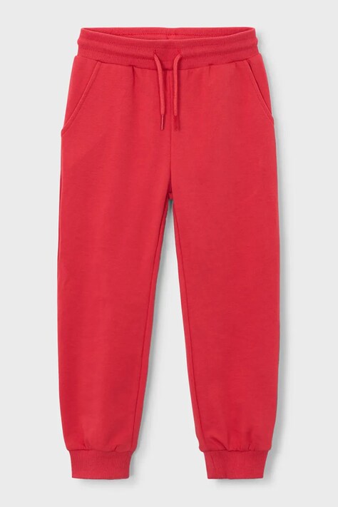 Mayoral spodnie dresowe dziecięce kolor czerwony gładkie 742
