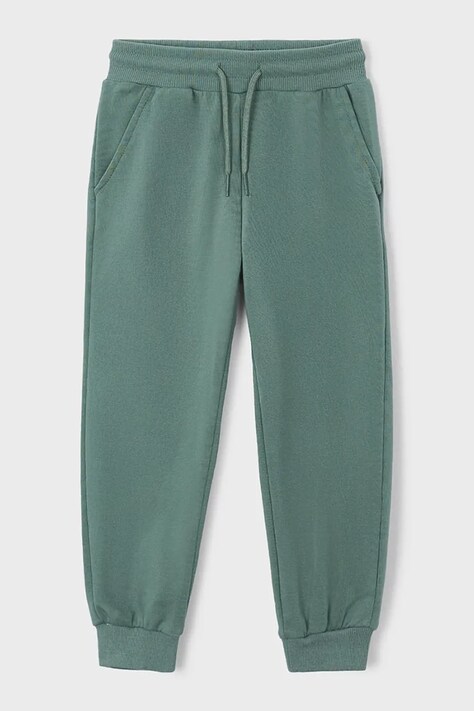 Mayoral spodnie dresowe dziecięce kolor zielony gładkie 742