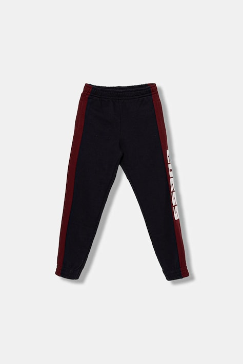 Guess spodnie dresowe bawełniane dziecięce kolor granatowy z aplikacją N6RB01 KA6R4