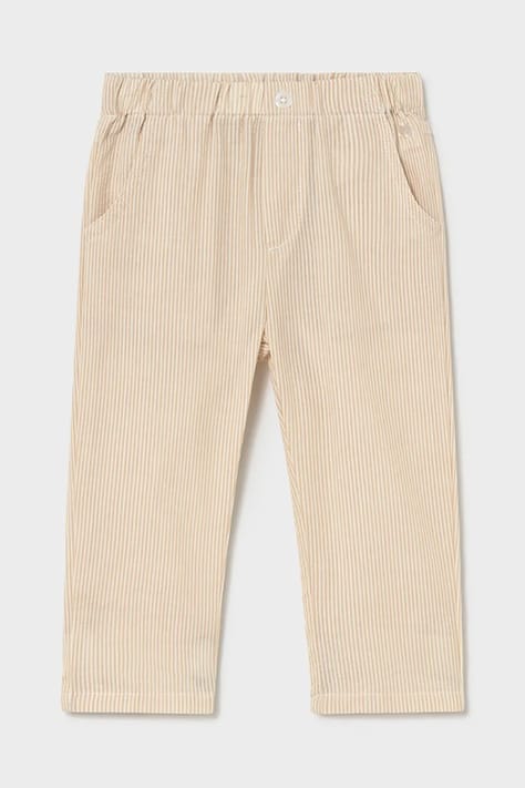 Mayoral spodnie dziecięce kolor beżowy gładkie 1518