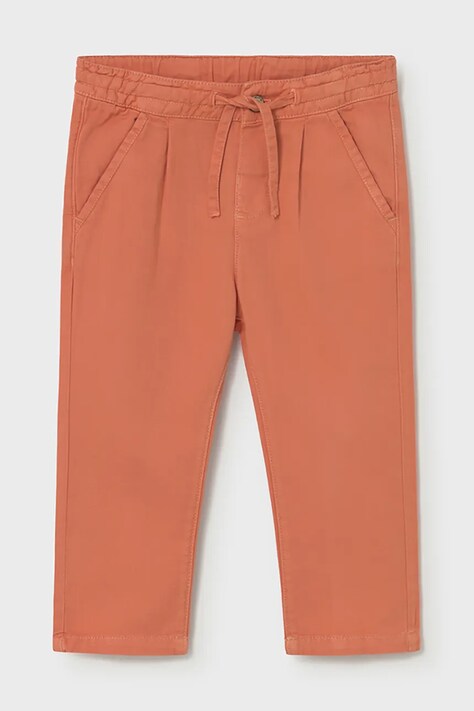 Mayoral spodnie z domieszką lnu niemowlęce kolor pomarańczowy gładkie 1523