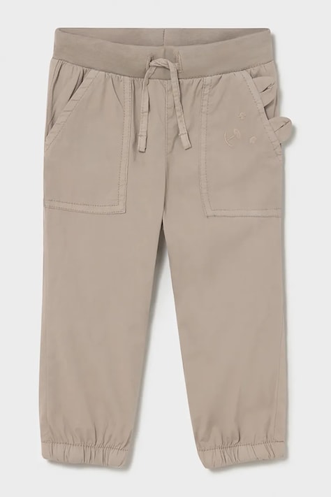 Mayoral spodnie dziecięce kolor beżowy gładkie 1524