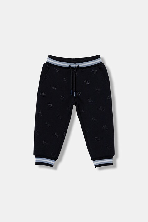 Guess spodnie dresowe dziecięce kolor granatowy wzorzyste N6RB04 KAZQ2