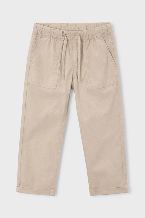 Παιδικό παντελόνι με λινό Mayoral χρώμα: πράσινο, 3575