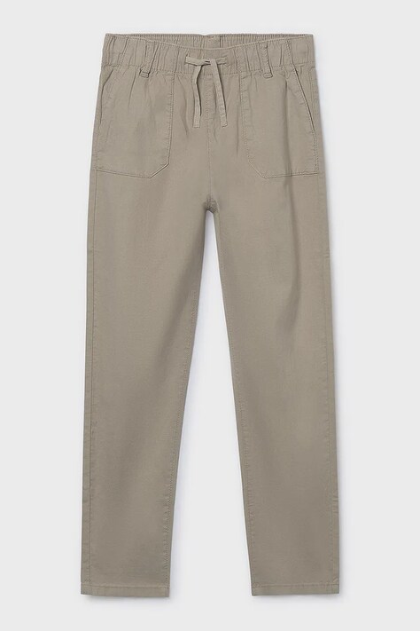 Mayoral spodnie z dodatkiem lnu dziecięce kolor beżowy gładkie 6563