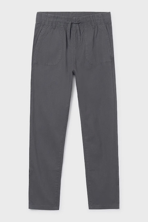 Detské nohavice s prímesou ľanu Mayoral šedá farba, jednofarebné, 6563