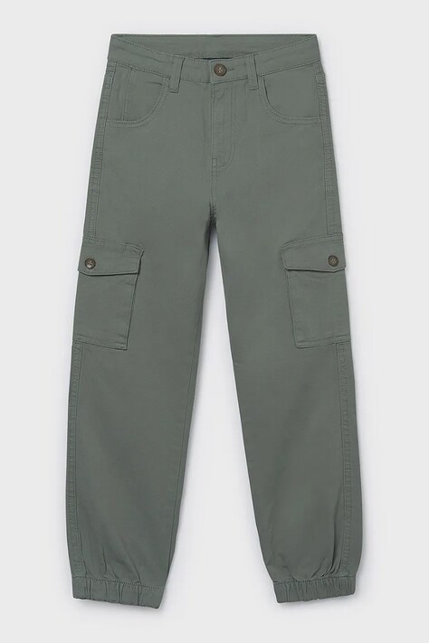 Mayoral spodnie dziecięce kolor zielony gładkie 6566