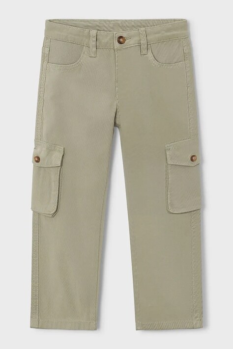 Mayoral pantaloni din catifea pentru copii culoarea verde, uni, 3577