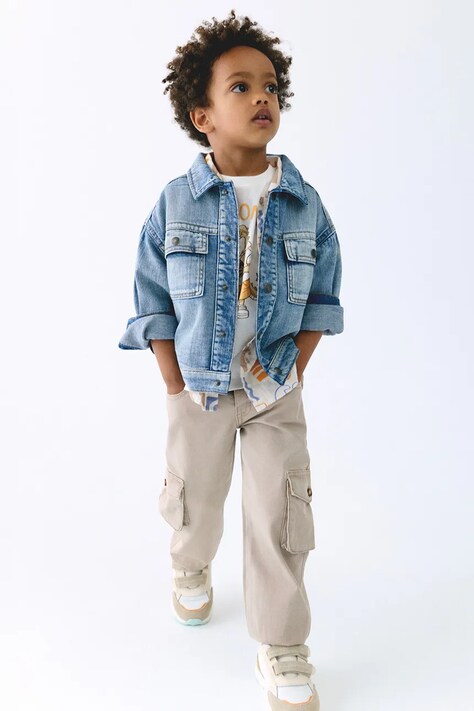 Mayoral spodnie sztruksowe dziecięce kolor beżowy gładkie 3577