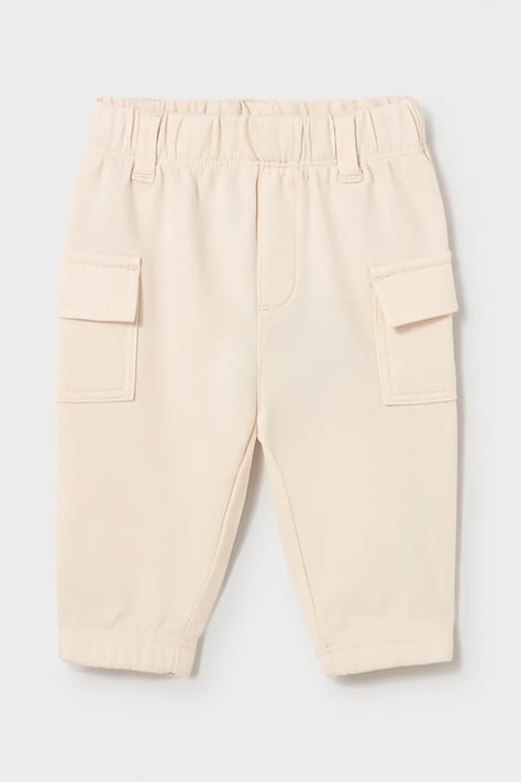 Mayoral Newborn pantaloni bebe culoarea bej, uni, 1508