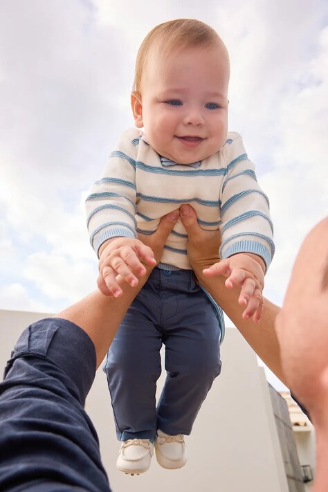 Mayoral Newborn spodnie niemowlęce kolor granatowy gładkie 1596