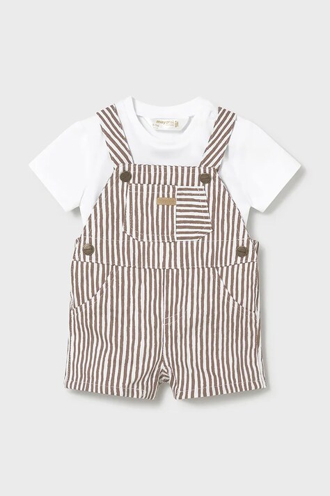 Mayoral Newborn komplet niemowlęcy kolor brązowy gładkie 1623