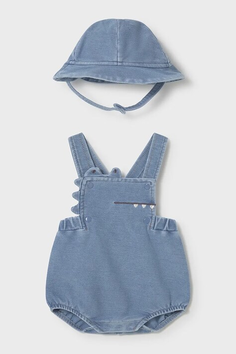 Mayoral Newborn ogrodniczki niemowlęce kolor niebieski gładkie 1650