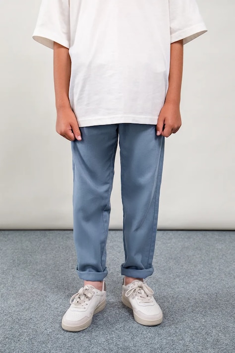 Παιδικό παντελόνι με λινό Mayoral χρώμα: μπλε, 6572