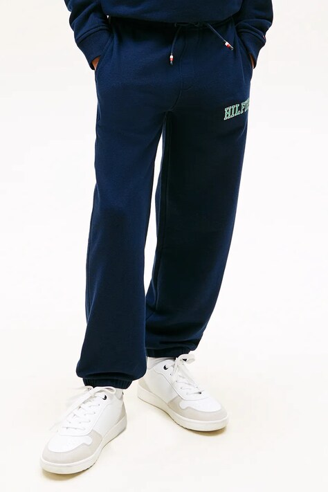 Tommy Hilfiger jogger kalhoty dětské s bavlnou námořnicky modré KB0KB10254