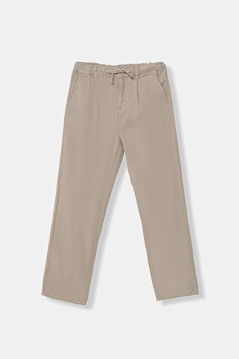 Guess spodnie dziecięce z lyocellem beżowe regular waist L6GB02 WHAR0