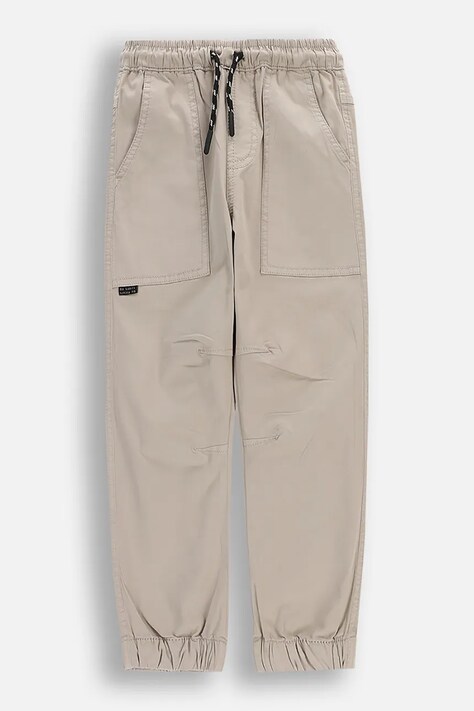 Coccodrillo hlače za djecu s pamukom sive spušteni struk