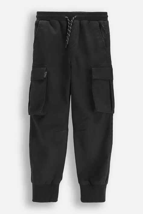 Coccodrillo παντελόνι cargo παιδικό με βαμβάκι μαύρο ψηλό