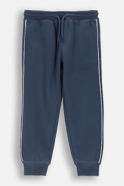 Coccodrillo Spodnie dresowe dziecięce z bawełną niebieskie regular waist MORE FUN BOY KIDS