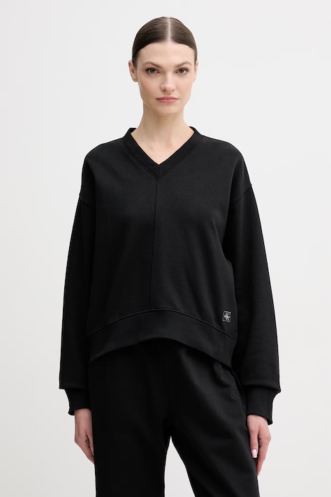 Παντελόνι φόρμας Calvin Klein Jeans χρώμα: μαύρο, LV047E236G