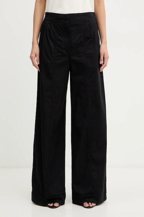 MM spodnie STRENNA damskie kolor czarny szerokie high waist 2616131017600