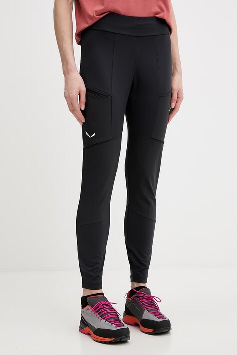 Salewa spodnie sportowe PUEZ DRY damskie kolor czarny 00.0000028331