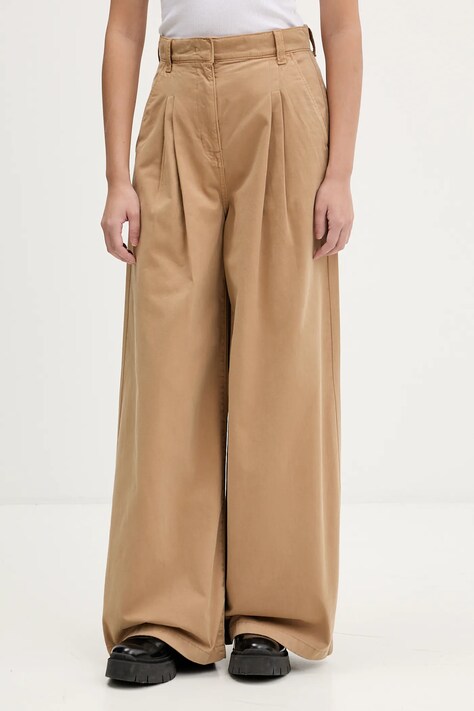 Tommy Jeans pantaloni in cotone donna colore verde  DW0DW22634