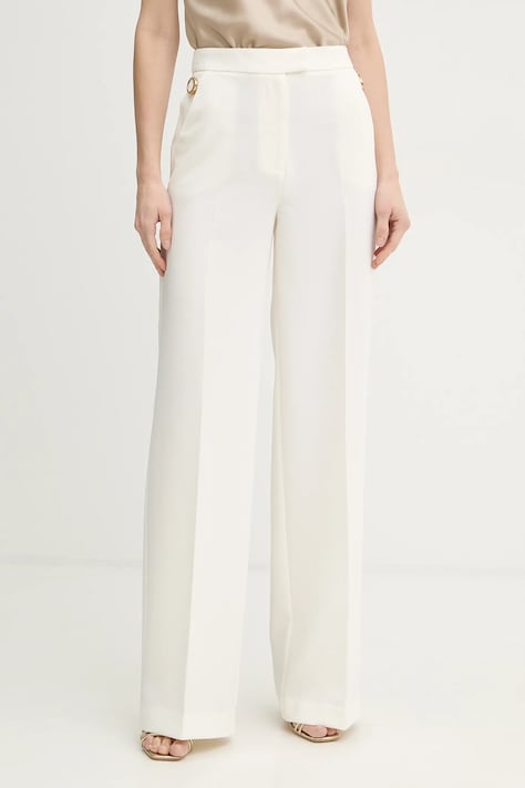 Marciano by Guess spodnie ZAIRA damskie kolor beżowy proste high waist 6RGB03 7357A