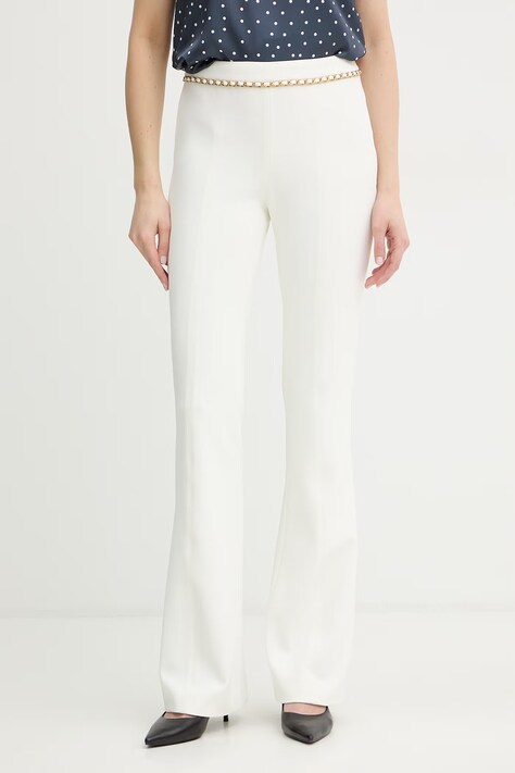 Marciano by Guess spodnie MAYE damskie kolor beżowy dzwony high waist 6RGB12 9373Z