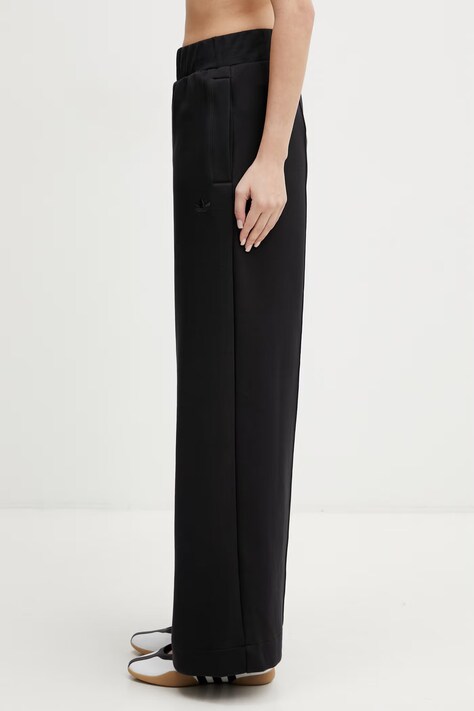 adidas Originals teplákové nohavice dámske s bavlnou 3 Stripes čierne regular waist JX2733