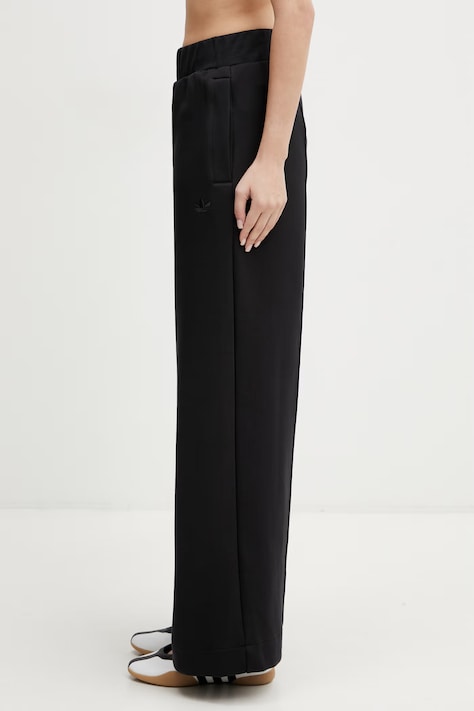 adidas Originals teplákové nohavice dámske s bavlnou 3 Stripes čierne regular waist JX2733