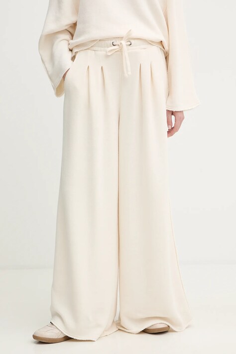 BOSS Orange spodnie dresowe C Elenyx damskie kolor beżowy gładkie 50554282