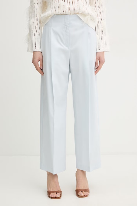 Брюки BOSS Tulotta цвет чёрный прямые высокая посадка 50551913