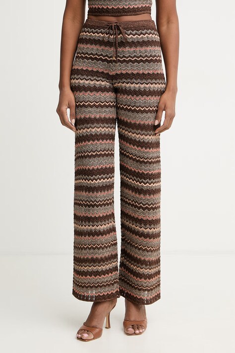 Marciano by Guess spodnie damskie SUKI brązowe high waist G6GB13 Z0645