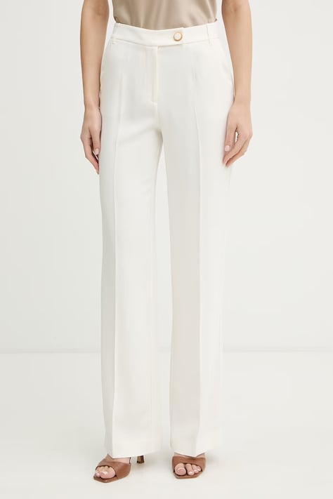 Marciano by Guess spodnie damskie z wiskozy GRETHA beżowe high waist G6GB18 W2204