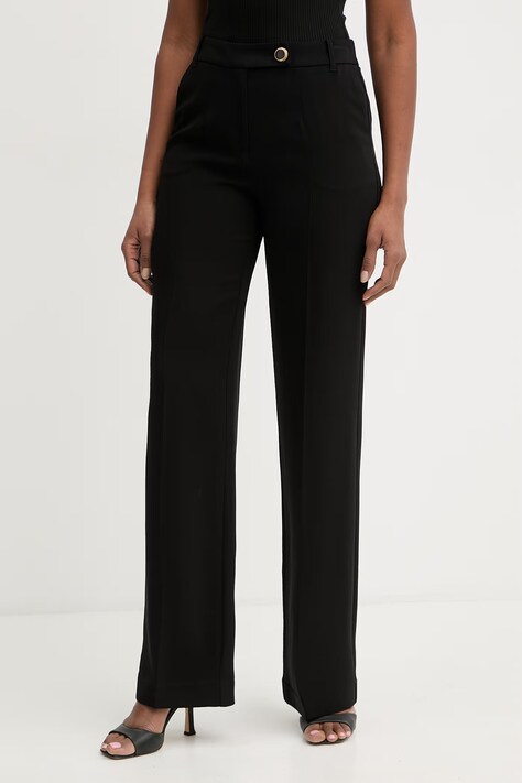 Marciano by Guess spodnie damskie z wiskozy GRETHA czarne high waist G6GB18 W2204