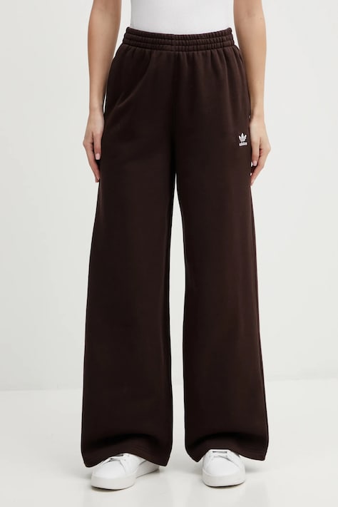 adidas Originals spodnie dresowe Essentials damskie kolor brązowy gładkie KC9135