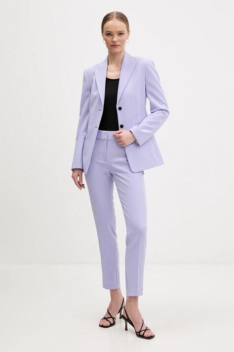 HUGO spodnie Hedima-1 damskie dopasowane high waist 50544742