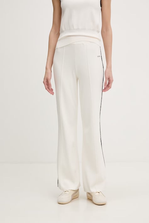 Guess spodnie dresowe damskie z wiskozą LAURENE beżowe high waist V6RB14 Z4642