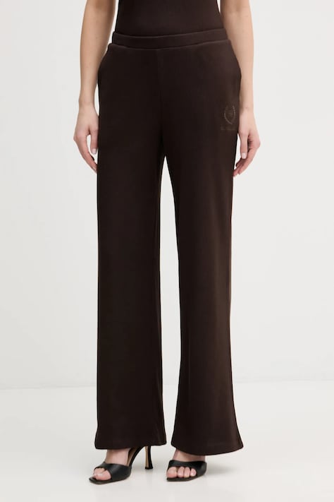 Karl Lagerfeld pantaloni de trening din bumbac HOTEL KARL culoarea maro, uni, B1W44006
