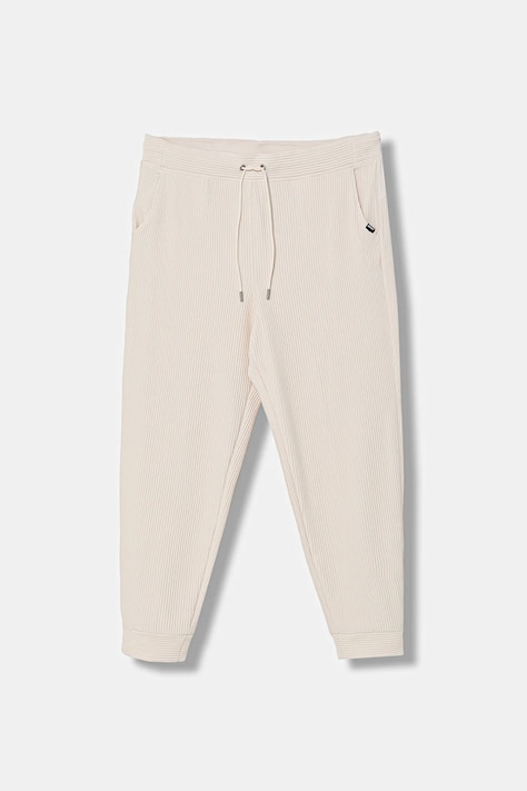 Dkny pantaloni de trening culoarea bej, neted, DP5P3498