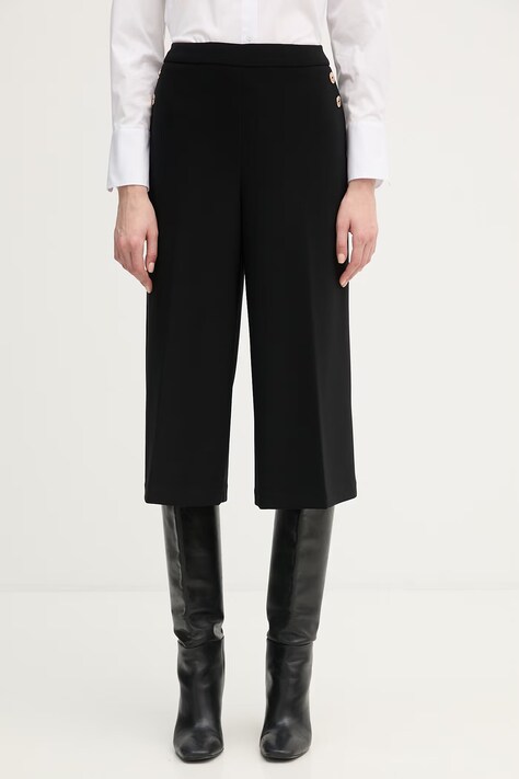 Joseph Ribkoff spodnie damskie kolor czarny fason culottes high waist 261105