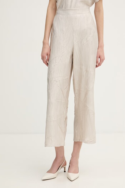 Joseph Ribkoff spodnie damskie kolor beżowy proste high waist 261161