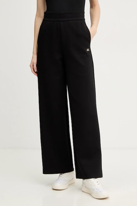 Armani Exchange spodnie dresowe damskie kolor czarny gładkie XW001830 AF10818