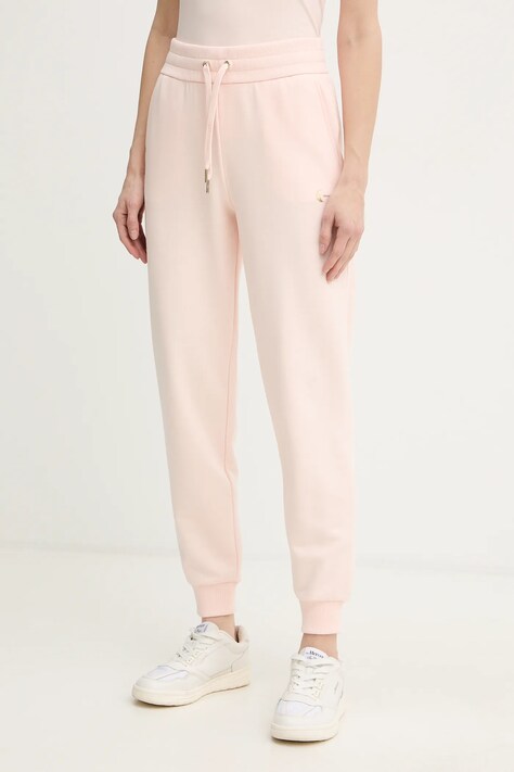 Armani Exchange spodnie dresowe damskie kolor różowy gładkie XW001848 AF18853