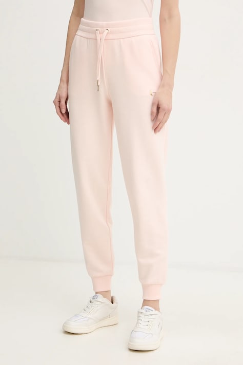 Armani Exchange spodnie dresowe damskie kolor różowy gładkie XW001848 AF18853
