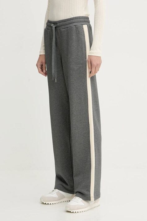 Marc O'Polo spodnie dresowe bawełniane damskie kolor szary melanżowe 600407319005