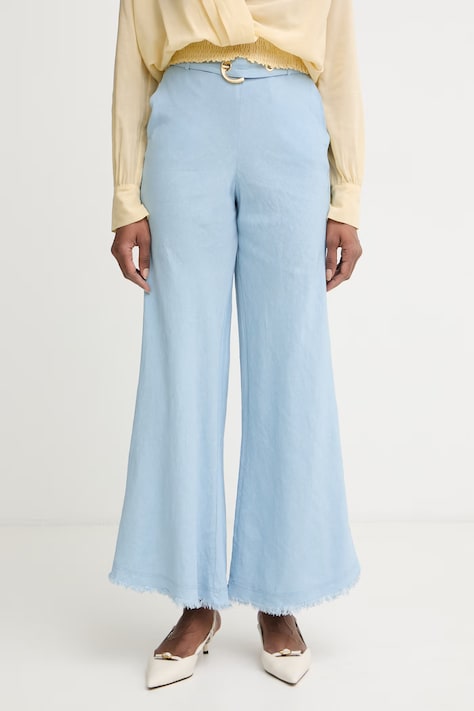 Pinko da donna con lino blu high waist 106548 A34G