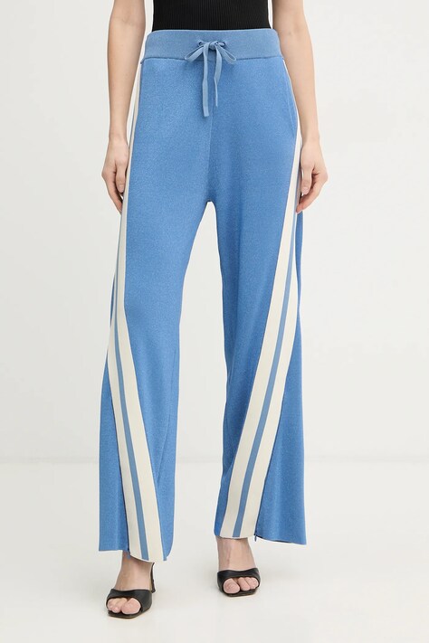 Pinko spodnie dresowe damskie kolor niebieski z aplikacją 106335 A34D